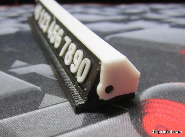 3D-модель "Номер телефона под лобовое стекло"