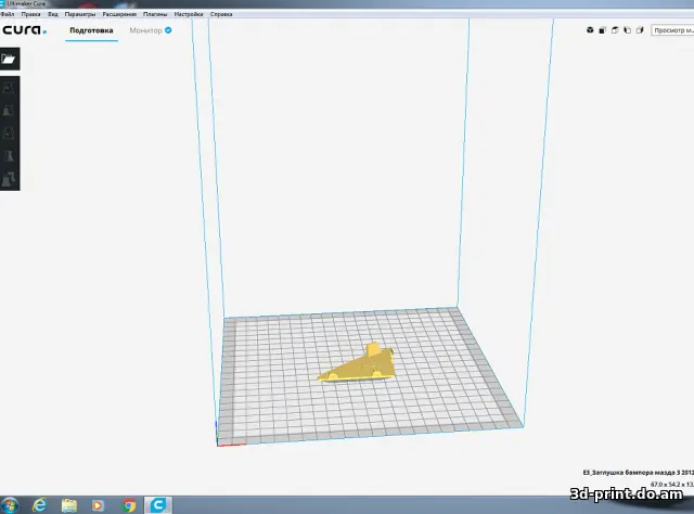 3D-модель "Заглушка в бампер Mazda 3 2014 год левая"