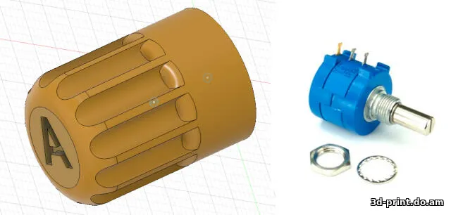 3D-модель "Ручка регулировки потенциометра (многооборотного)"