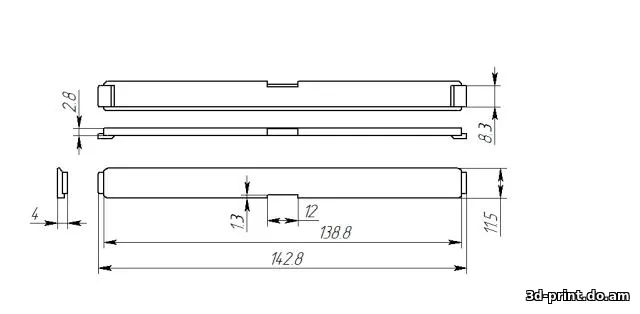 3D-модель "Заглушка на крепление багажника Opel"