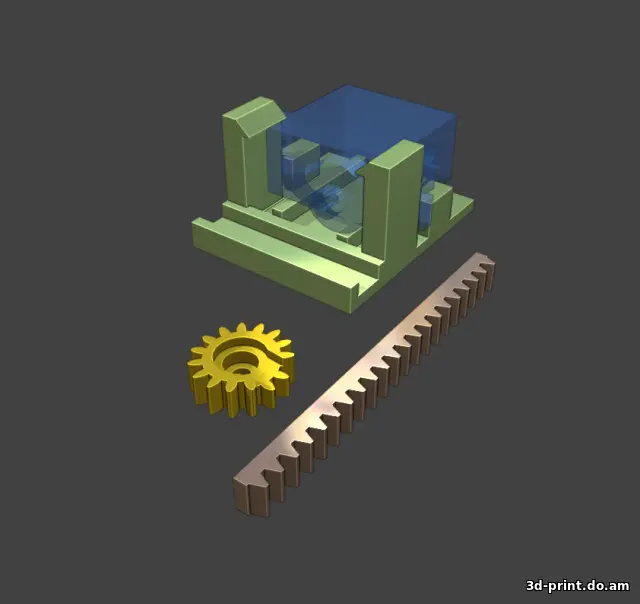 3D-модель "Толкательный механизм для сервопривода SG90"