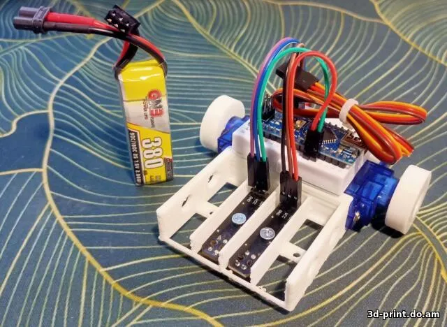 3D-модель "Робот по линии но серво 360"