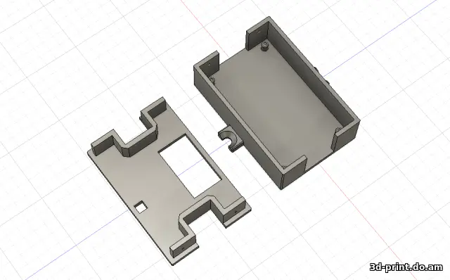 3D-модель "Коробка для понижающего преобразователя напряжения LM2596"