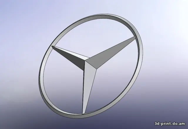 3D-модель "Значок Mersedes"