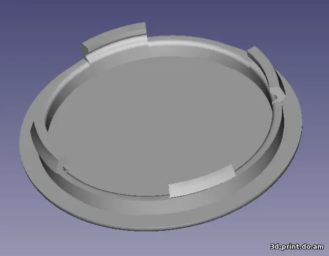 3D-модель "Заглушка центрального отверстия автомобильного диска 56-57 мм."