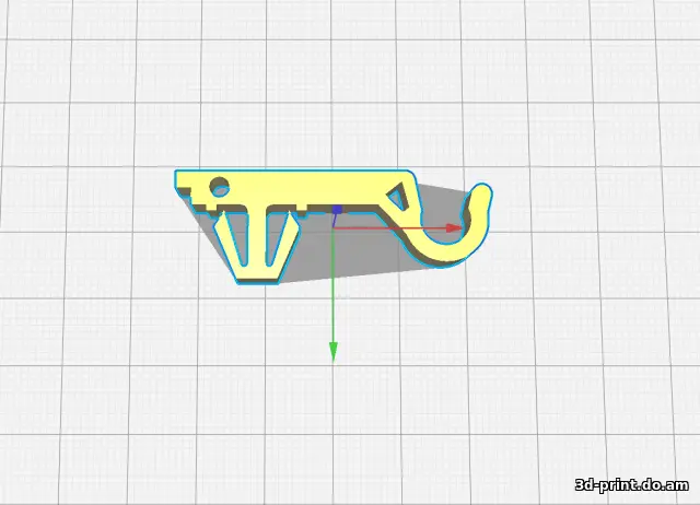 3D-модель "Держатель подставки капота toyota corolla"