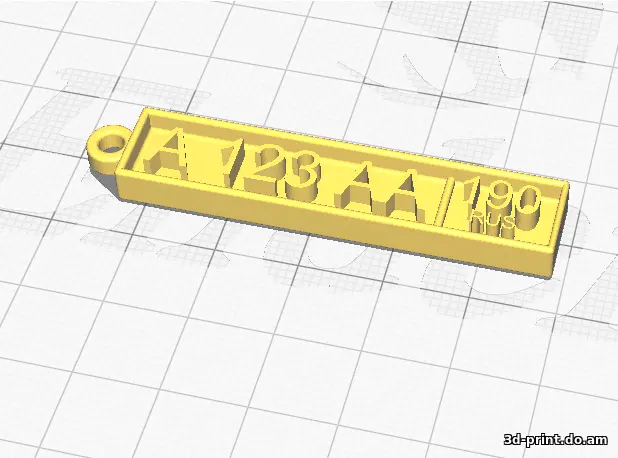 3D-модель "Брелок в виде номер автомобиля"