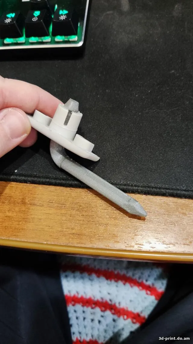 3D-модель "Шток (крепление) солнцезащитного козырька Lada Kalina"