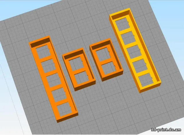 3D-модель "Рамки для клавиш 2190 (1x5 и 1x2)"