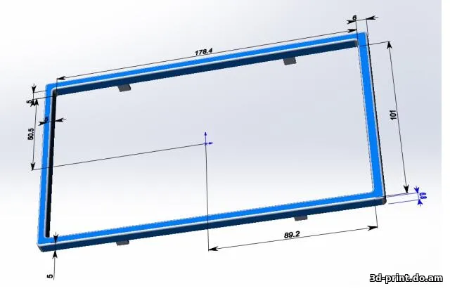 3D-модель "Рамка двудиновой магнитолы к Honda CR-V"