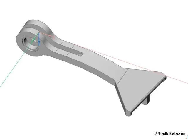 3D-модель "Язычок открывания капота Mercedes w124" — STL модель для 3D-печати