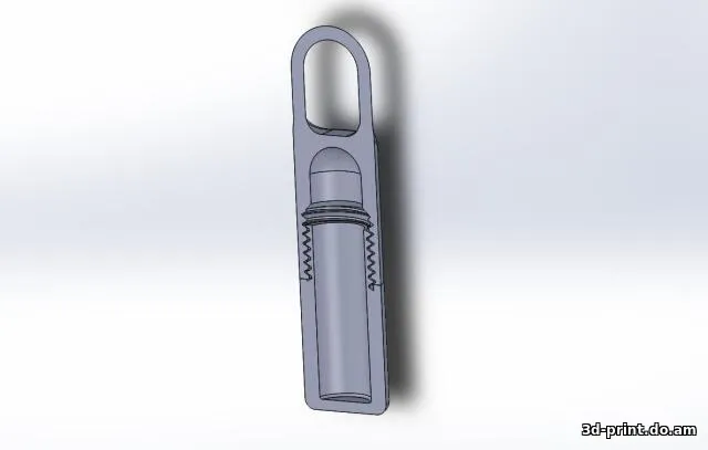 3D-модель "Брелок на ключи, с батарейкой AAA"