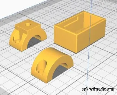 3D-модель "Корпус для вольтметра или термометра на руль велоипеда, мотоцикла, квадроцикла(22мм)"