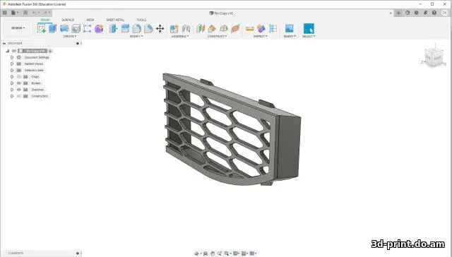 3D-модель "Решетки в бампер Honda Stepwgn V Spada, нижний ряд"