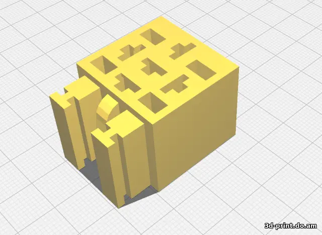 3D-модель "Колодка для реле монтажного блока ВАЗ 2110"