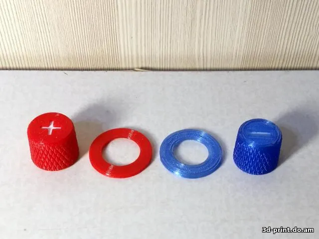 3D-модель "Защитные колпачки на клеммы автомобильного аккумулятора"