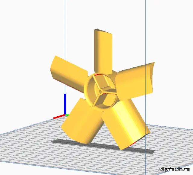 3D-модель "Крыльчатка старого автомобильного вентилятора"