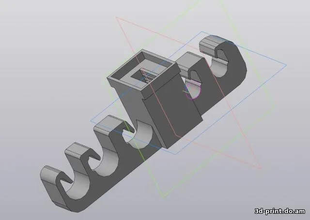 3D-модель "Крепление топливных и тормозных трубок к днищу Toyota Camry V30"