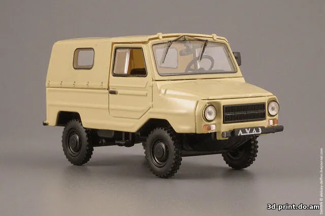 3D-модель "Морда ЛуАЗ-969М, с кастомным бампером" — STL модель для 3D-печати