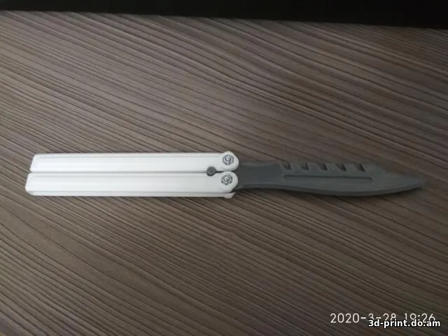 3D-модель "Нож бабочка зуб"