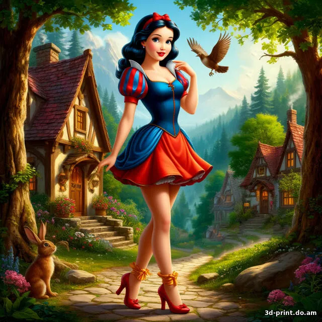 3D-модель "Белоснежка в сказочном лесу"