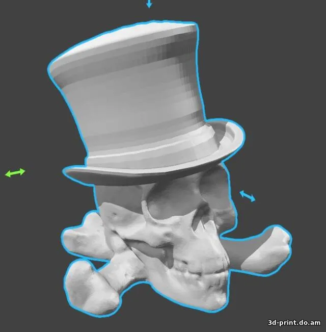 3D-модель "Череп - Веселый Роджер"