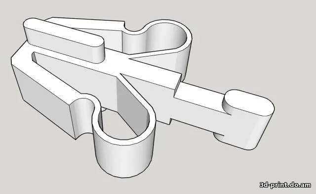 3D-модель "Клипса противотуманки Mitsubishi"