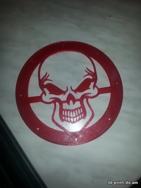 3D-модель "Сетки(гриль) на динамики Vibe с лого Череп"