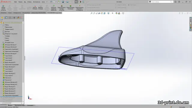 3D-модель "Плавник на Kia Rio вместо штатной антенны"