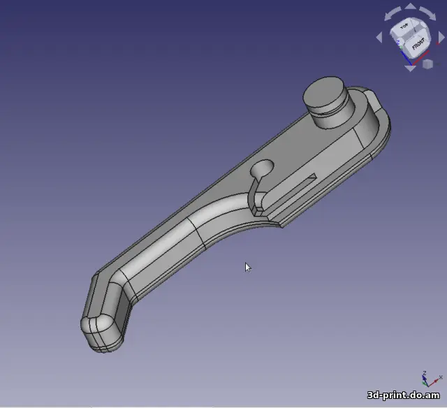 3D-модель "Рычаг открывания капота Volkswagen transporter 4"