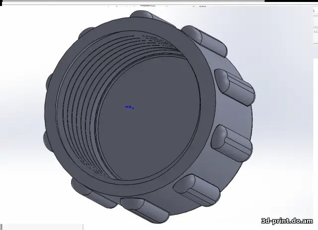 3D-модель "Пробка к алюминиевой 20-ти литровой канистре"