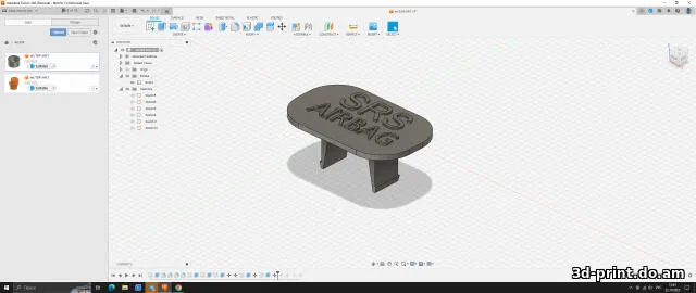 3D-модель "Srs airbag заглушка Mercedes-Benz W202"