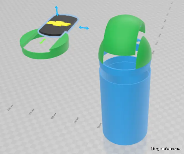 3D-модель "Мусорка в подстаканник авто"