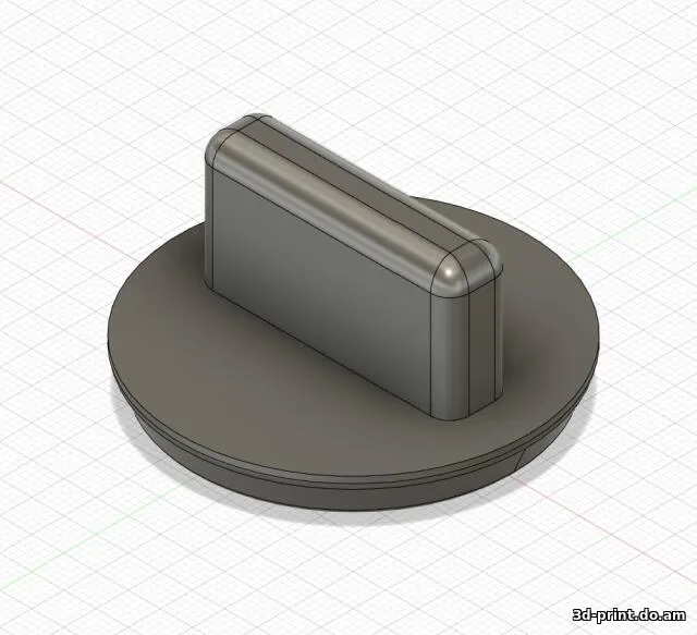 3D-модель "Крышка бочка омывателя для Lada - Granta, Kalinaи т.д. с заливной воронкой и пробкой"