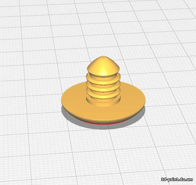 3D-модель "Клипса обшивки багажника Volkswagen Polo sedan" — STL модель для 3D-печати