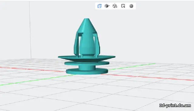 3D-модель "Клипса обшивки двери Renault Logan" — STL модель для 3D-печати