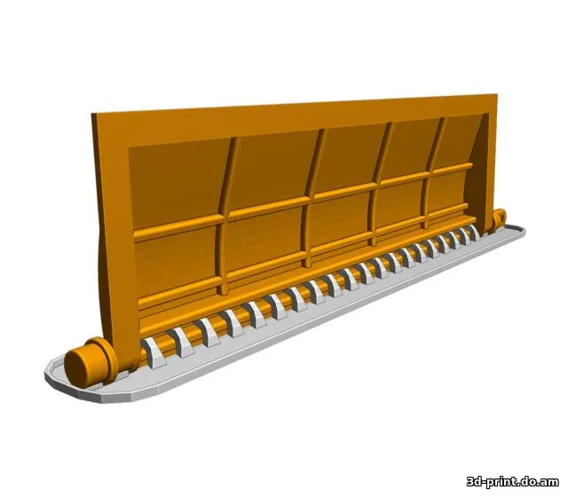 3D-модель "Заслонка печки Lada Priora с поддержками" — STL модель для 3D-печати