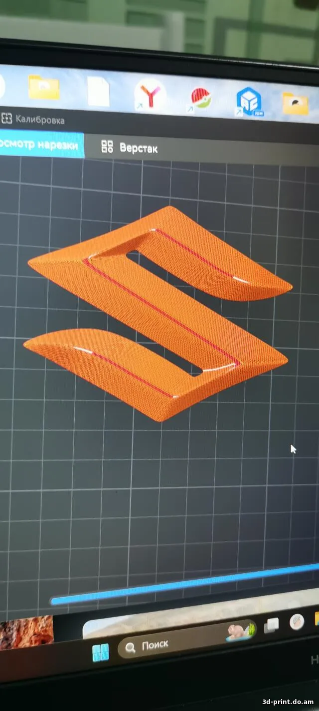3D-модель "Логотип сузуки 75/95 Suzuki logo"