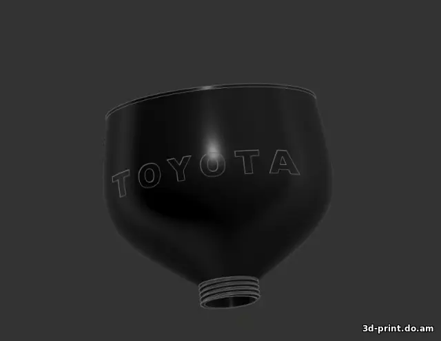 3D-модель "Воронка для маслозаливной горловины Toyota с резьбой" — STL модель для 3D-печати