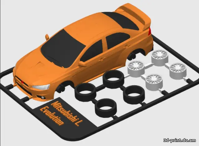 3D-модель "Автомобиль Mitsubishi Lancer Evolution kit"