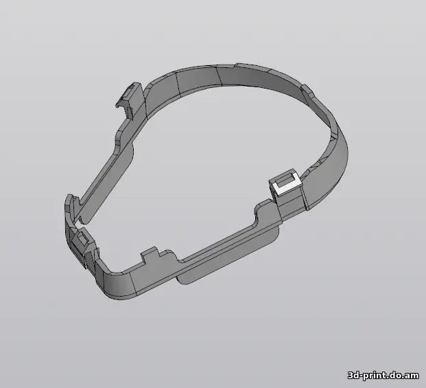 3D-модель "Renault Logan защелка чехла кпп"
