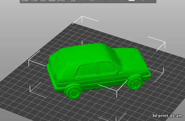 3D-модель "Автомобиль Volkswagen Golf Mk2"