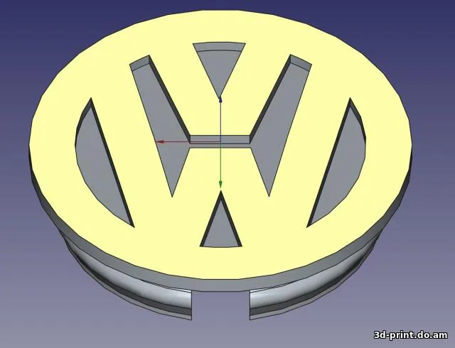 3D-модель "Заглушка колёсного диска Volkswagen Passat b6" — STL модель для 3D-печати