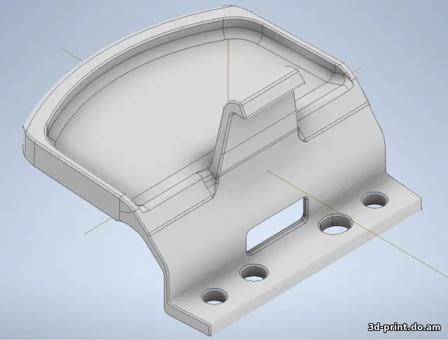 3D-модель "Ручка-защелка подлокотника Mitsubishi Outlander 3 обычная и удлиненная"