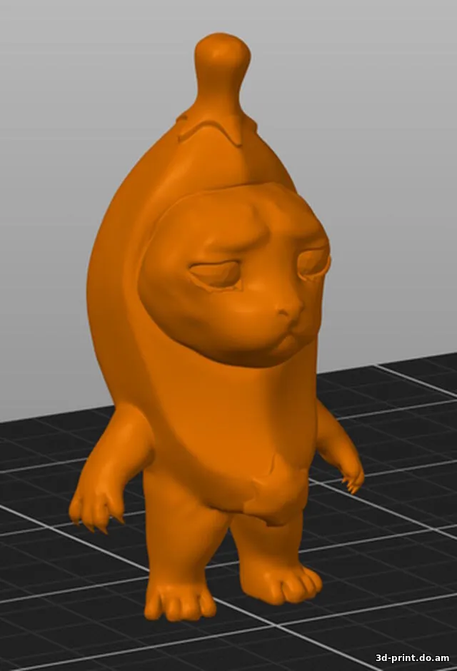 3D-модель "Банана-кот / BananaCat 2" — STL модель для 3D-печати