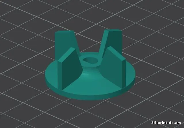 3D-модель "Крыльчатка для дополнительного насоса отопителя Газели"