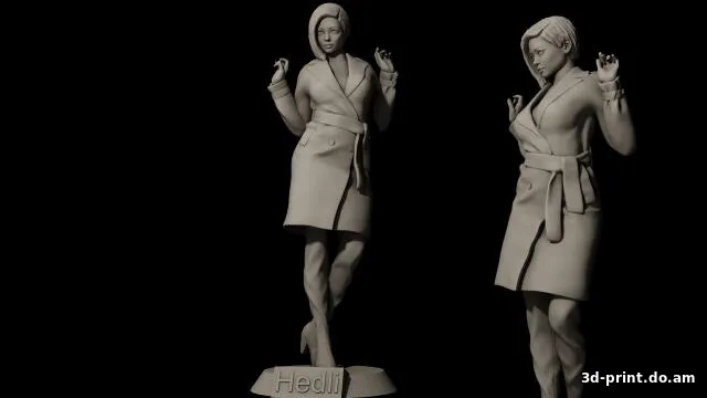 3D-модель "Девушка в пальто" — STL модель для 3D-печати