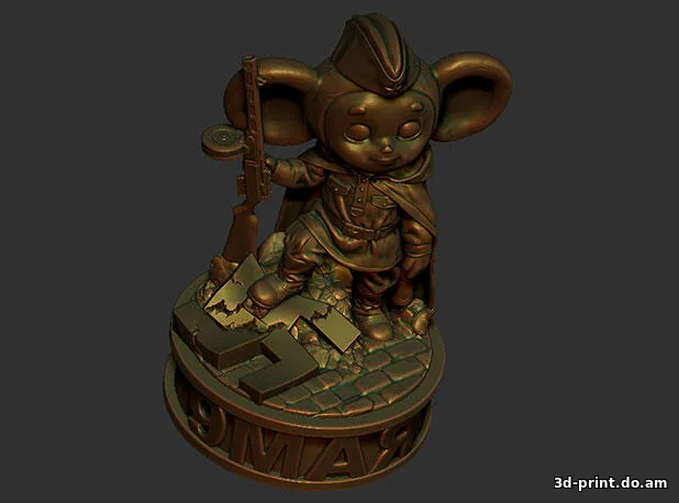 3D-модель "Чебурашка 9 мая"