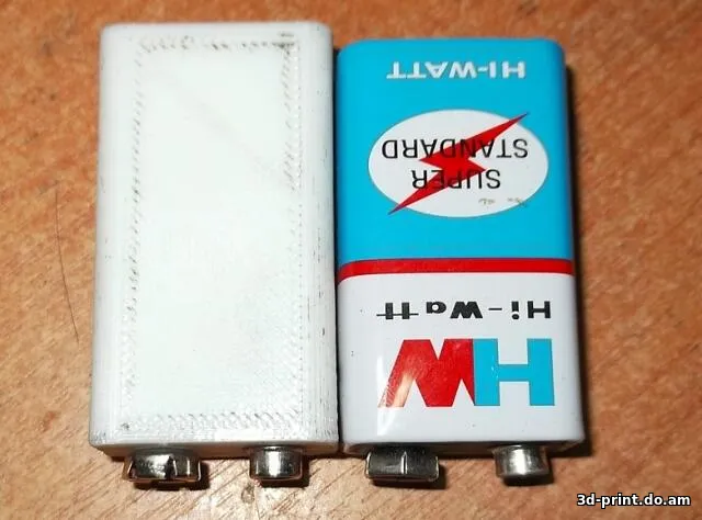 3D-модель "Аккумуляторная крона (переходник li-ion 10440 > 6F22)"