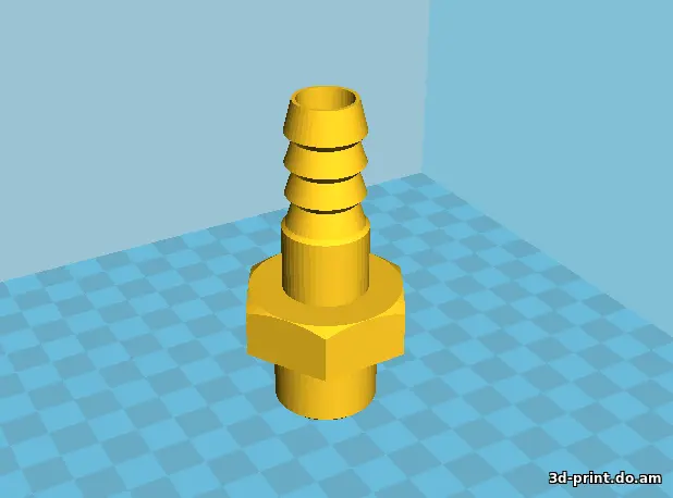 3D-модель "Штуцер простой"